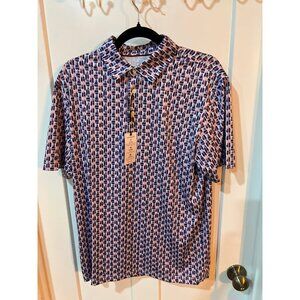 Maelreg performance golf polo shirt with a unique pattern